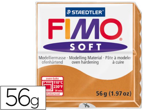 Pasta para modelar staedtler fimo soft 56 gr cor cognac , Staedtler , 54669 , 4006608809850